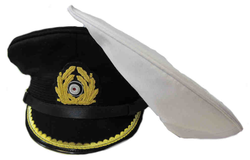 Kapitänleutnant Peaked Cap Fixed Blue Top & Removable White Cover