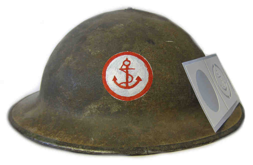 WW2 RN Beach Party Helmet Stencil