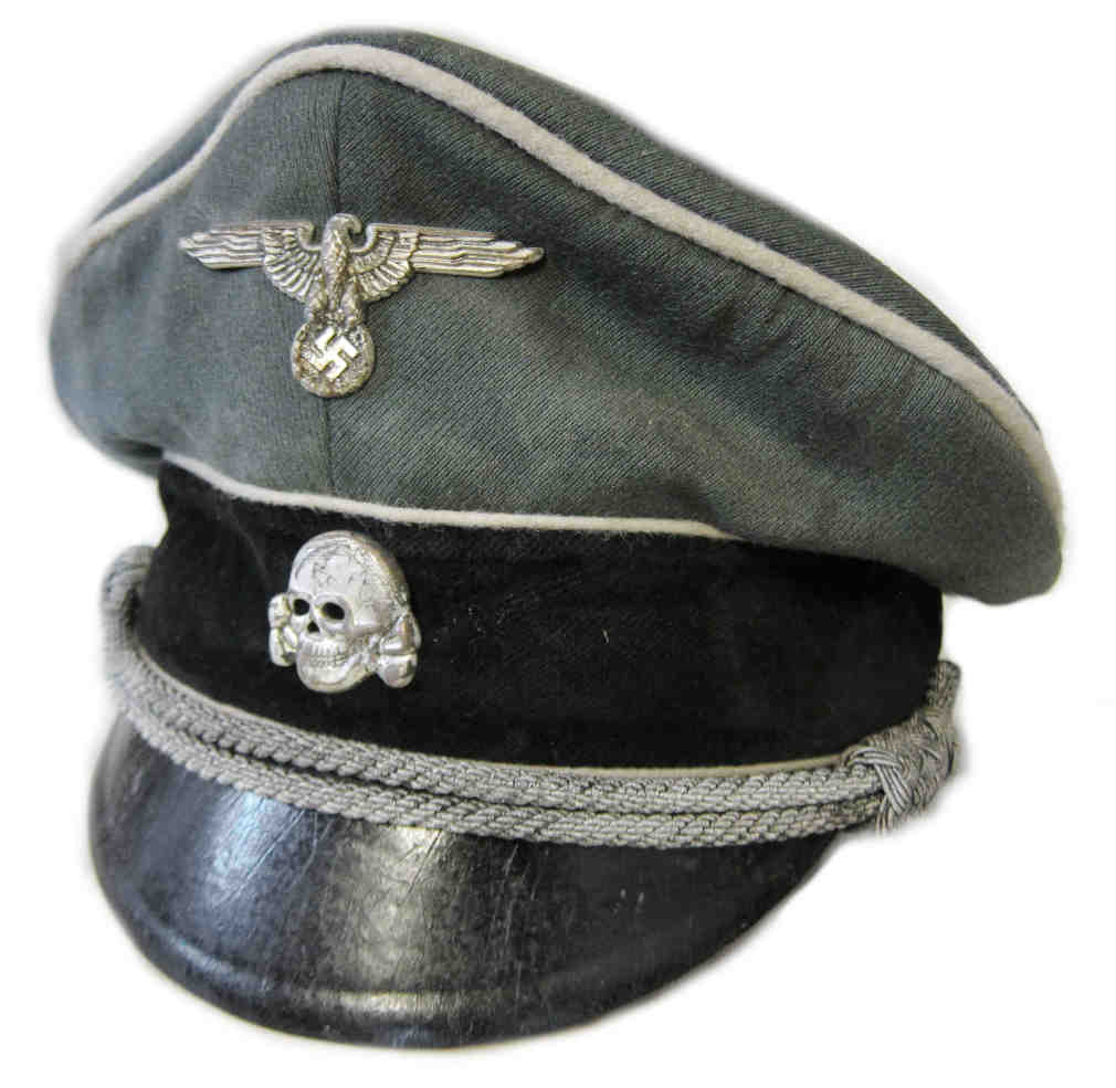 Waffen SS Officers Peaked Cap Crusher Style