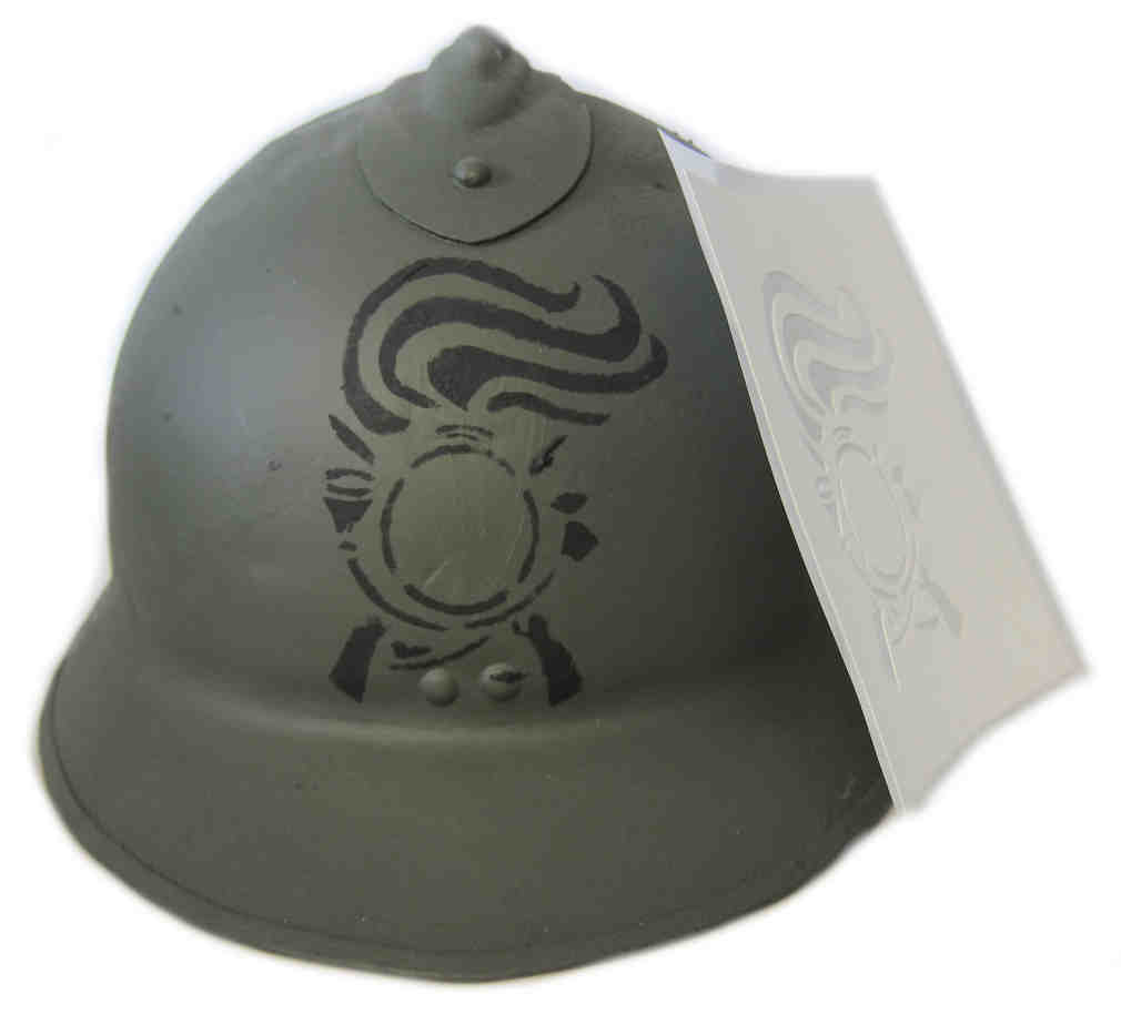 WWI Italian Bersaglieri light infantry (Stampino Sagoma) Helmet Stencil