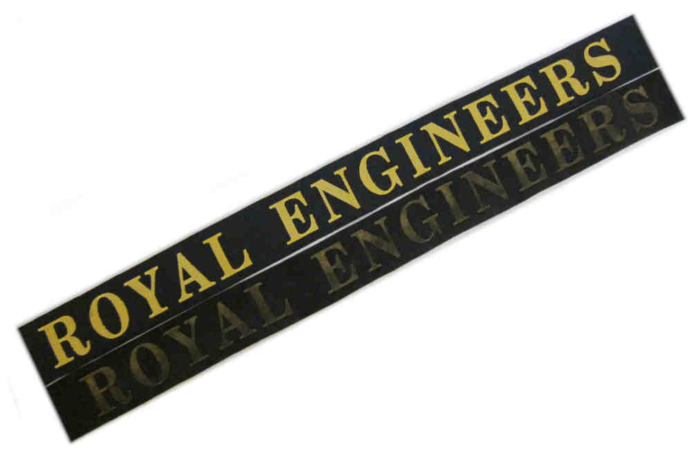Royal Engineers Submarine Miners Cap Tallies - New & Aged
