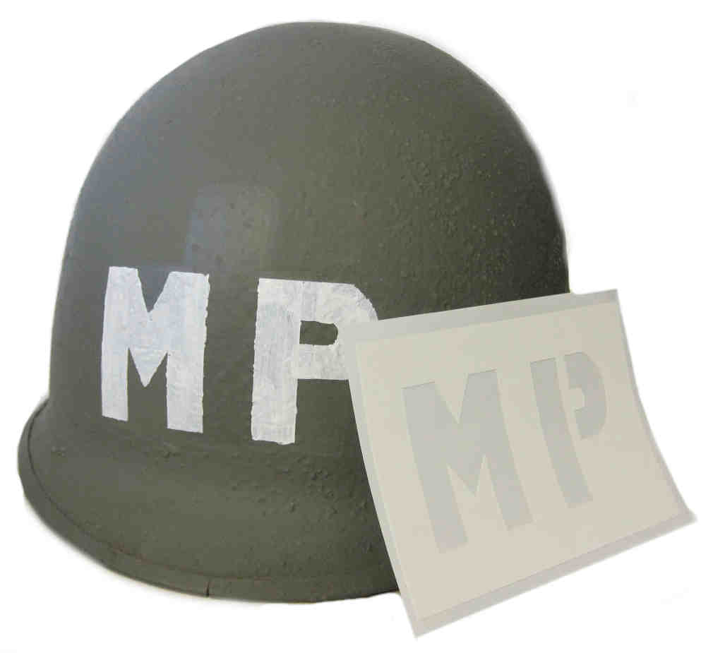 WW2 United States Military Police - MP - Helmet Stencil Standard