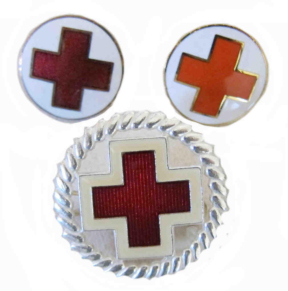German Red Cross Cap Badges - Pin & loop Backed Originals