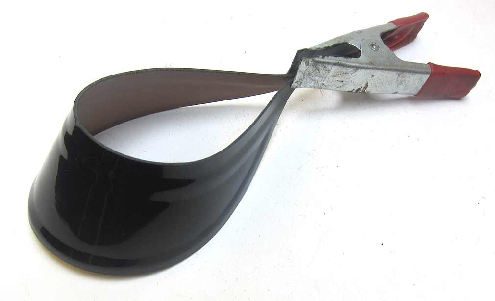 Cap Visor shaped with heat and grips.