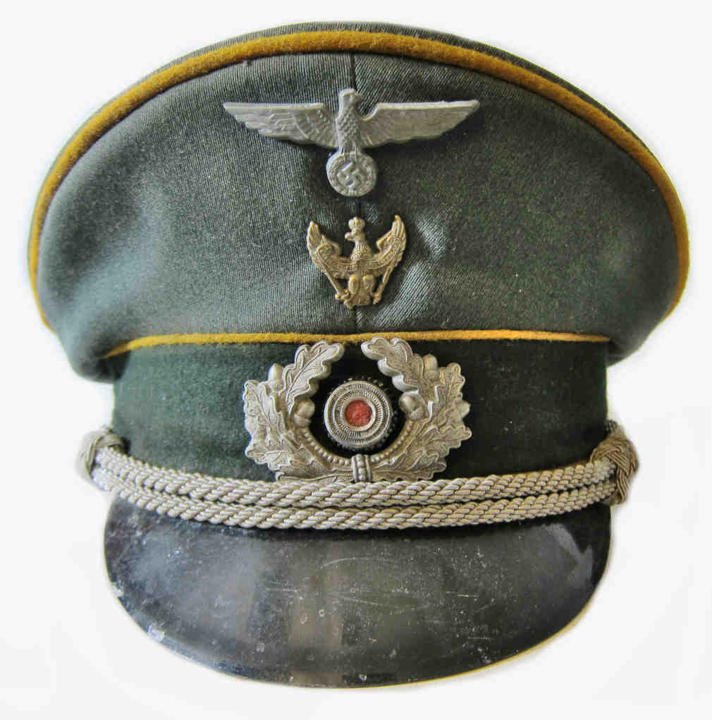 WW2 German Army Cavalry Officers Visor Cap