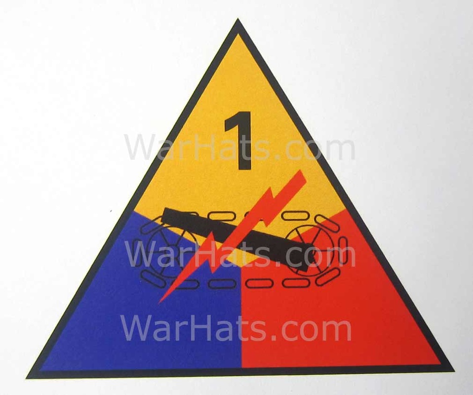 WWII M1 Helmet Decal USA Armoured Division Paper 