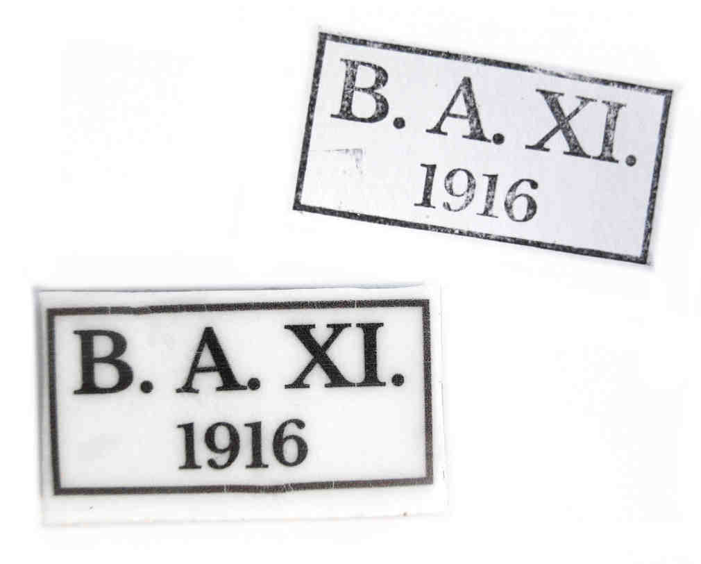 XI (Cassel) Corps Issue Marking Stamp - B.A. XI