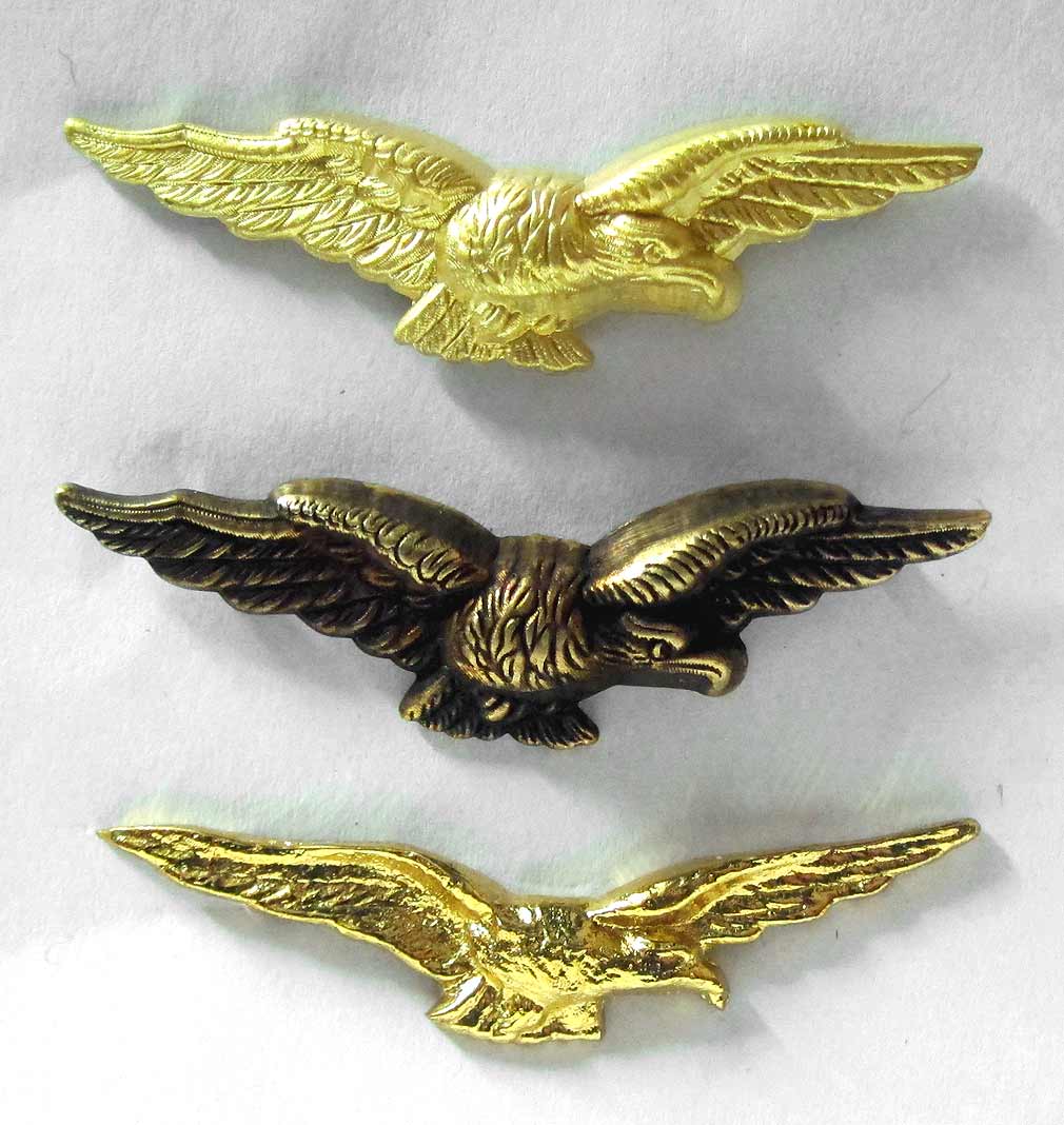 WW2 Officer Cap Eagle New, Aged and inferior cheap 'sand cast' copy.