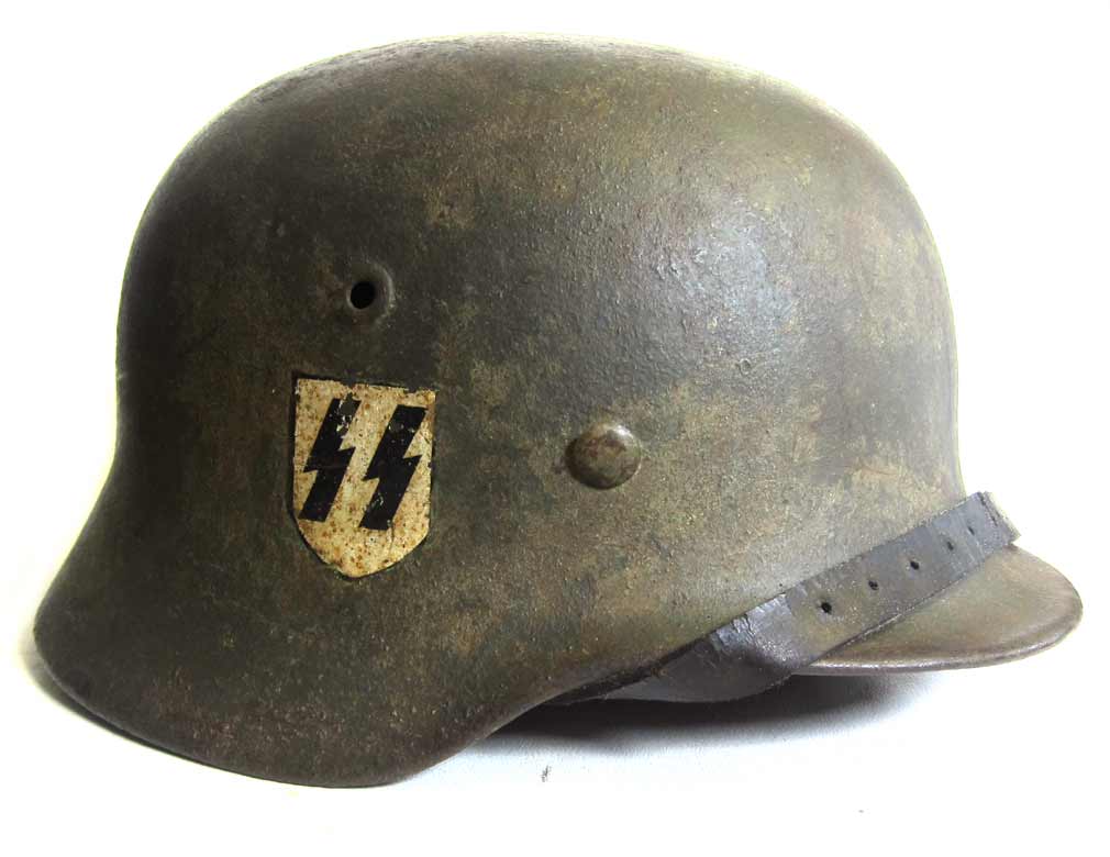 Waffen SS M40 Double Decal Camo Helmet Arnhem - Reproine