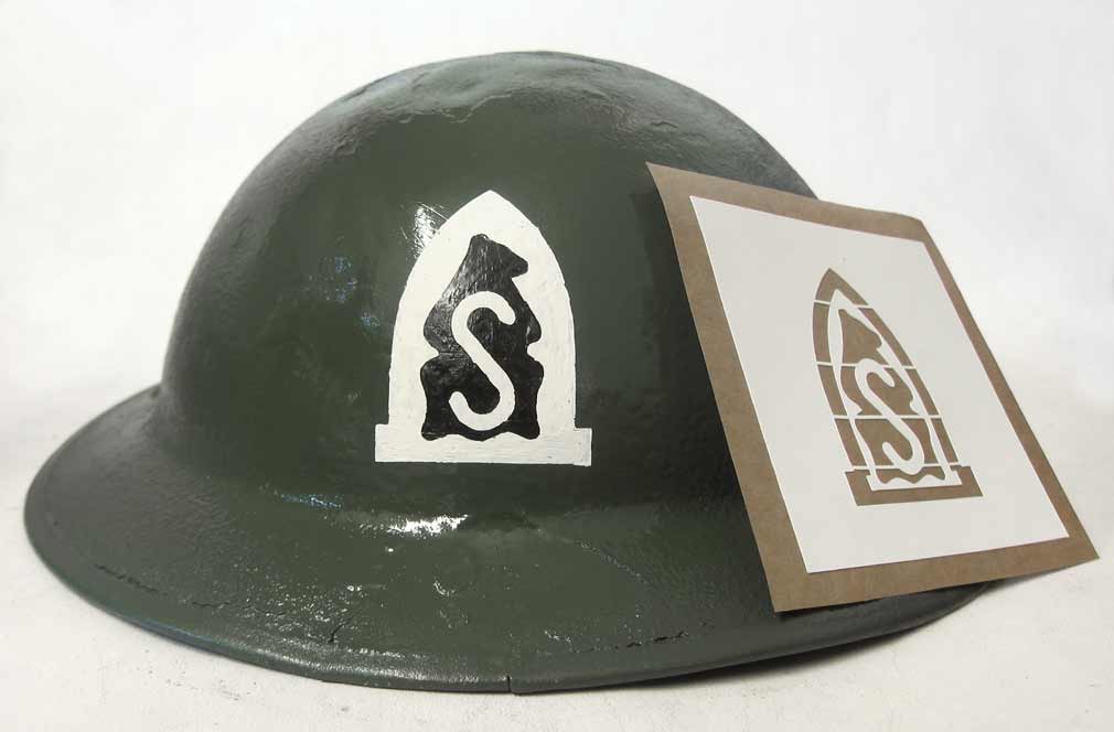 US WWI 27th and 31st infantry regiments Polar Bear Helmet Stencil 