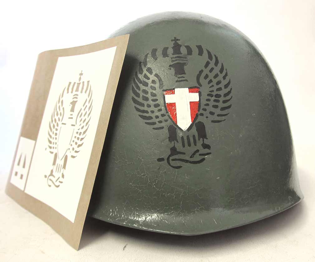 WW2 Italian Police - Helmet Stencil - Polizia Italiana - Stencil Casco - Seconda Guerra Mondiale 