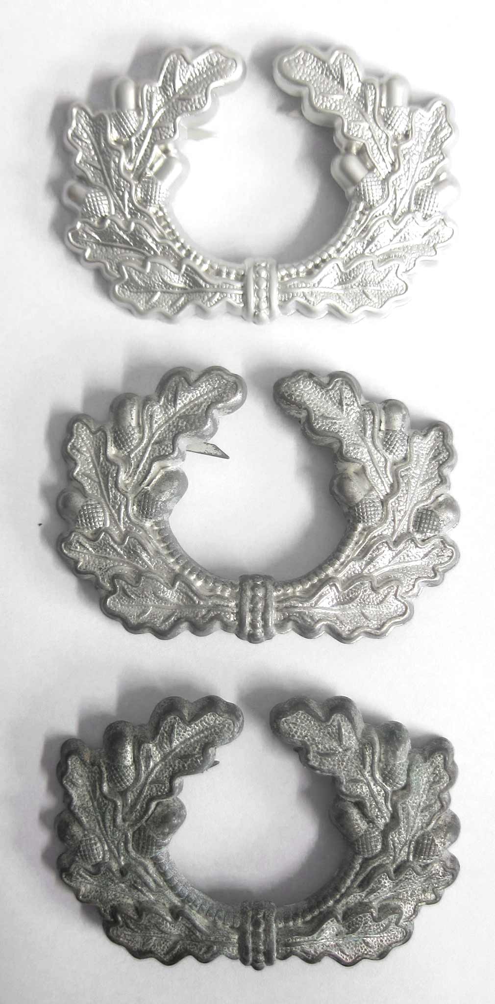 Heer Army Open Wreath in Silvered Metal - New, Lightly Worn & Aged 