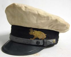 Vintage Yacht Cap with Frog Badge
