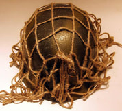 WW2 German Helmet Camouflage Net rear Detail