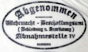 German Helmet Acceptance Stamp