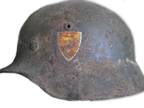 Original SS Heimwehr Danzig Shield Decal WW2 