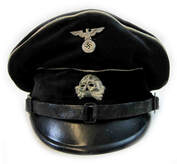 Allgemeine SS NCO Peaked Cap with First Pattern Eagle & Skull