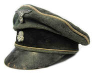 Waffen SS Crusher Cap Infantry Heavily Aged - 56