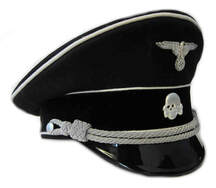 Allgemeine SS (Schutzstaffel) Officers Peaked Cap with Second Pattern Skull & Eagle - New