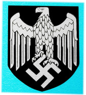 WW2 German Heer (Army) Decal 'Q' (Quist) Wilhelm Abels Eagle. 1936