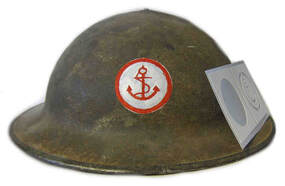 WW2 Royal Navy Beach Party Helmet Stencil