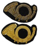 US Civil War Infantry Bullion Bugle Cap Badge