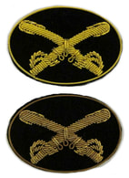 US Civil War Union Cavalry Cap Badge - Velvet & Bullion - New and Antique