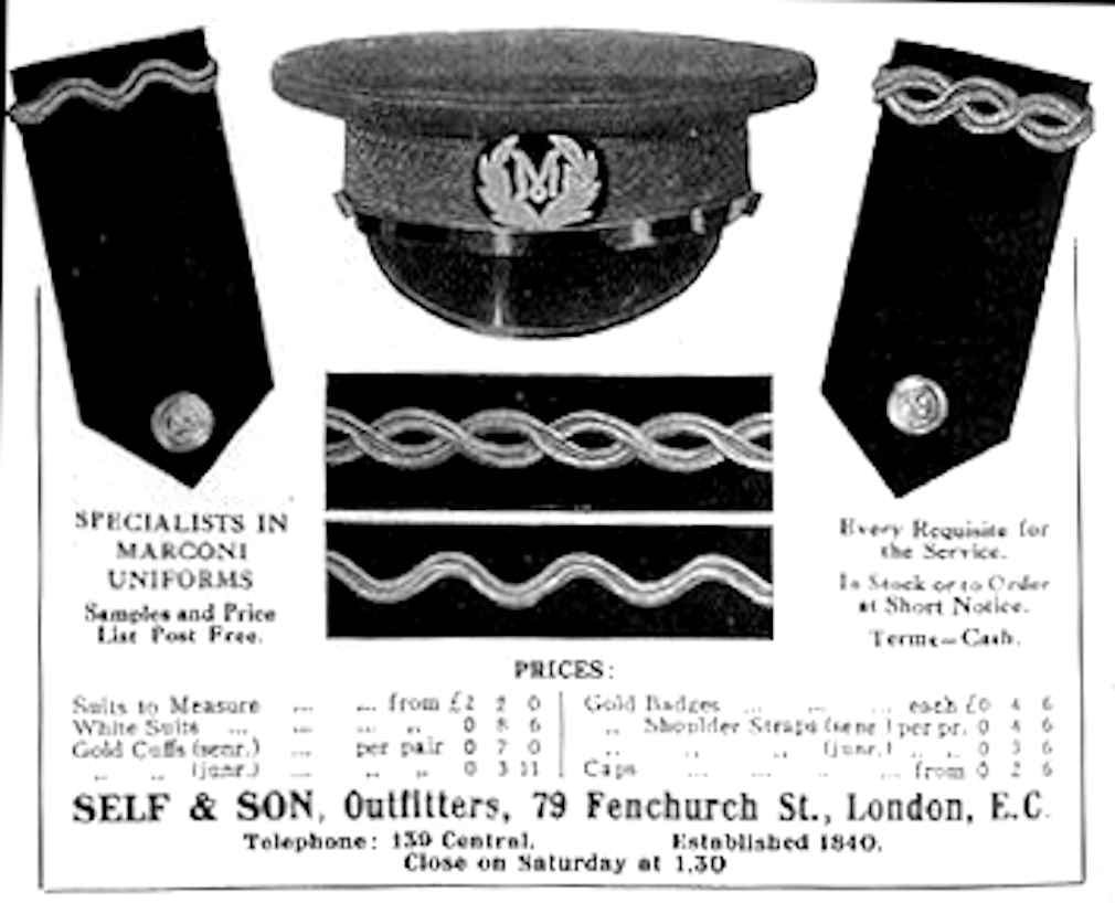 Marconi Radio Operator - Clothing Advert