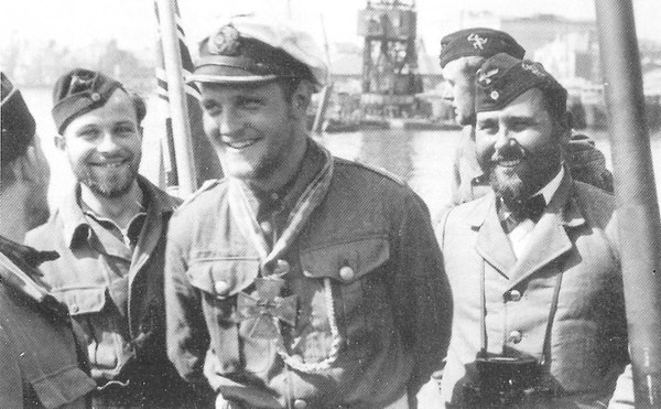 WW2 U-552 Erich Topp Cap with Red Brass Devil Badge