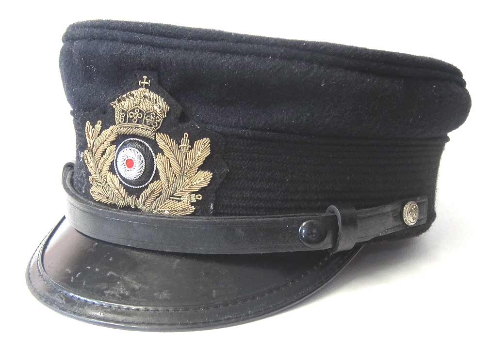 e2018-58 WW 1 German Navy Blue Top Officer Visor hat size 58 Janke made W6A 