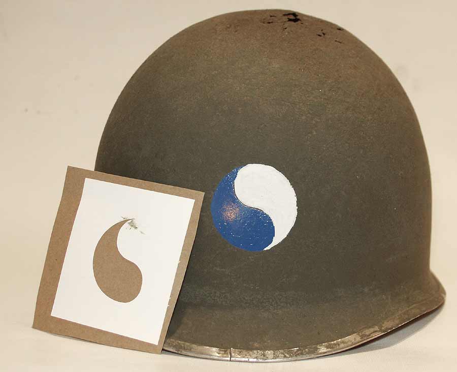 US Helmet Stencil 4th Infantry Division USA WW2 Stencil Template Ivy Normandy