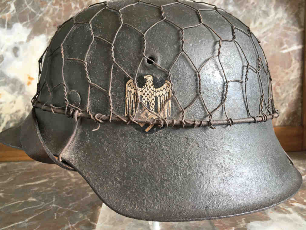 WarHats Heer Decal on Customer M42 Wire Helmet.